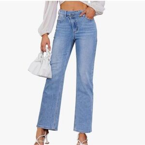Light Blue Wide-Leg Jeans
